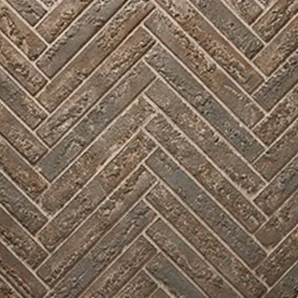 91041MON Brown Herringbone Refractory for Courtyard Outdoor Fireplace