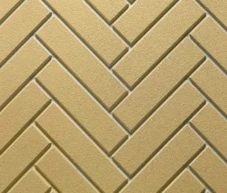 90979MON Firebrick Yellow Molded Brick Panels Herringbone