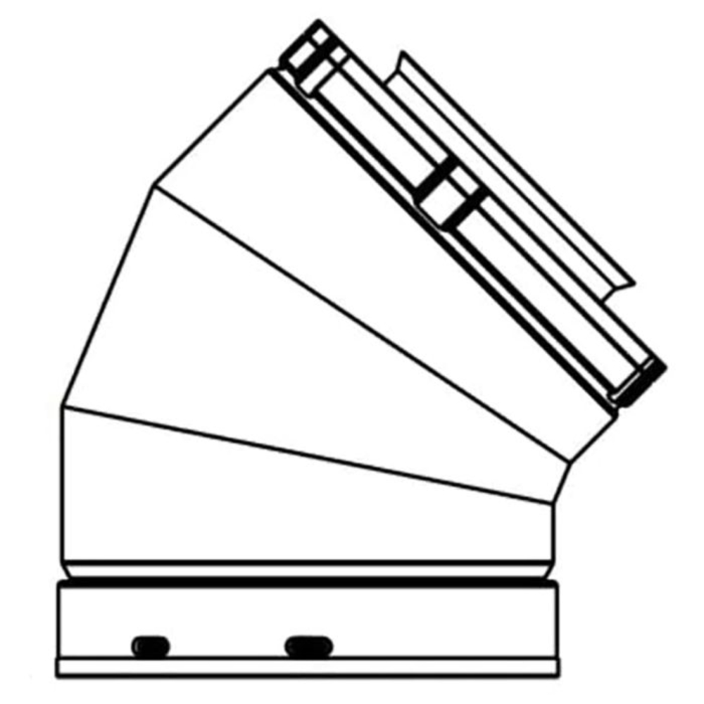 36798MON 45 Degree Elbow-Black (4X6-5/8 SLP Pipe)